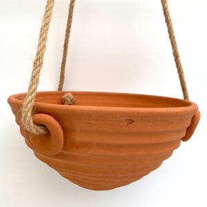 TERRACOTTA HANGING PLANTER #4 ceramic pots for plants - terra cotta clay - for hanging plants - handmade - indoor planter - one of a kind