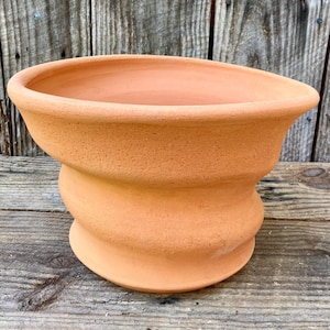 TERRACOTTA CLAY PLANTER #54. Large, handmade terracotta flower pot. Unique studio pottery