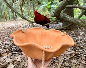 CLAY HANGING PLANTER #19. Terracotta flower pot for hanging plants. Studio pottery. Unique.