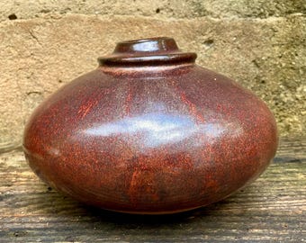 STONEWARE POTTERY VASE #38. Handmade ceramic pot for flowers. Home decor.