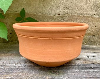 TERRACOTTA PLANTER #82. Rustic clay flower pot. Handmade. One of a kind. Home or garden.