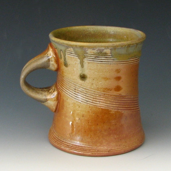 Woodfired Coffee Mug #28 - Wood Fired Coffee Mug - Woodfired Mug - Wood Fired Mug - Stoneware Mug - Pottery Mug - Handmade Mug - On Sale
