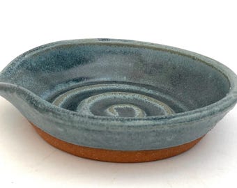 Repose-cuillère En Céramique - Support Ustensiles Cuisine - 12,7 Cm - Design Motif Ondulé - Pour Comptoir, Décoration