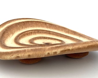 CERAMIC SOAP DISH #9 Handmade stoneware clay soap holder.