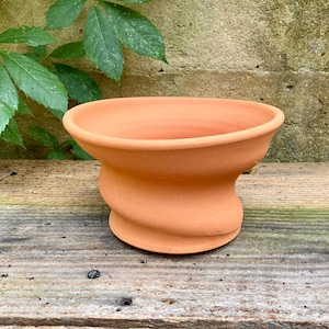 Ton Blumentopf #84 - gebrannter Keramiktopf - terracotta farbener Ton - gebranntes Keramikgefäß - Unikat