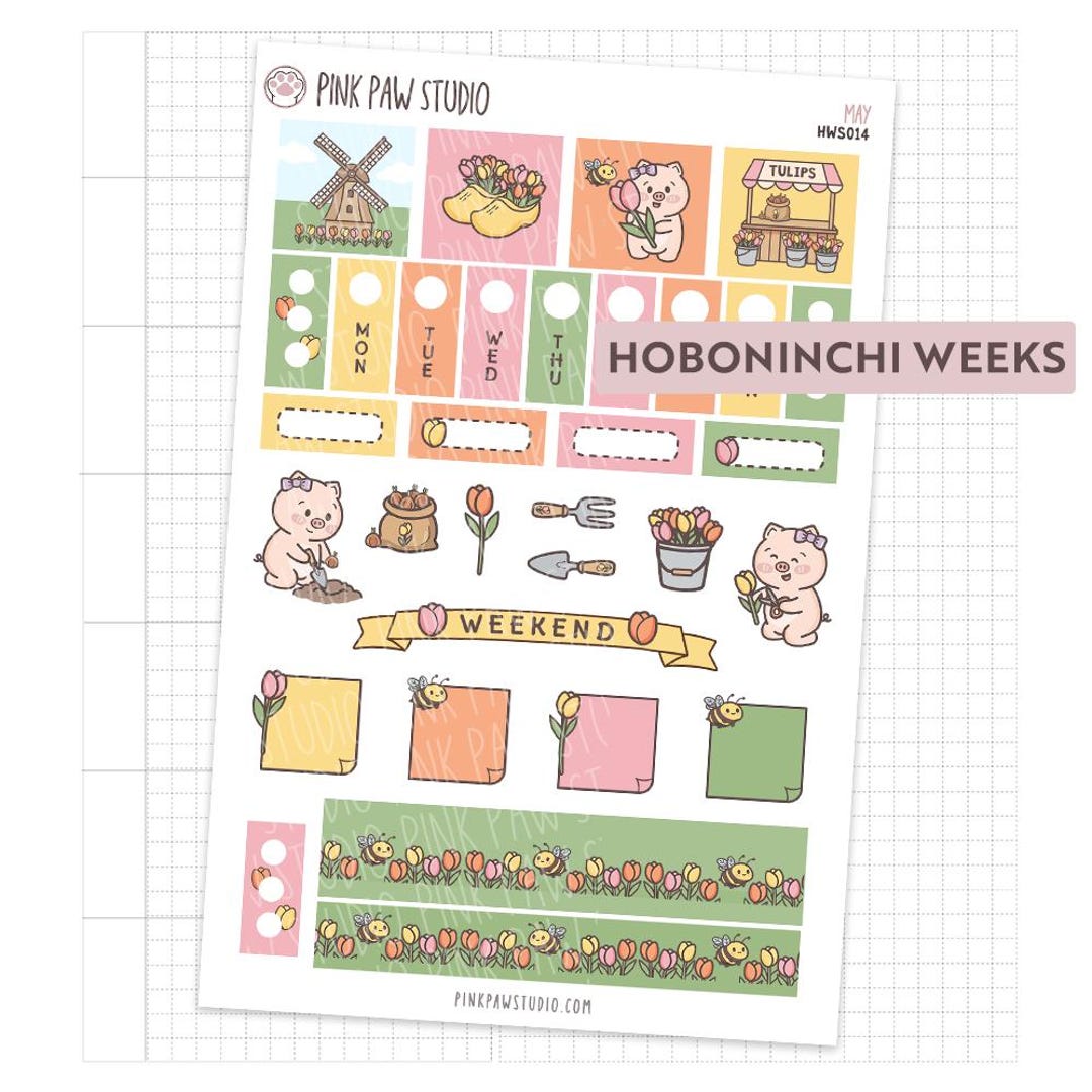 Tulip Fields Hobonichi Weeks Kit Planner Sticker Sheets, Weekly Deco - Etsy