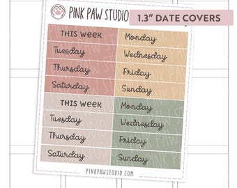 Date Covers - Haunted Library Collection (1.3" & 1.5") planner sticker sheet