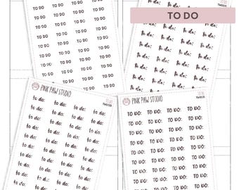 Text Wörter: TO DO Deko Planer Aufkleber, Hobonichi, Kinbor, Happy Planner, Bullet Journal.