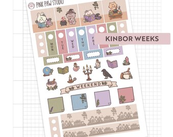 Practical Magic KINBOR Weeks Kit planner sticker sheets, weekly deco