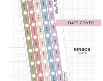 Practical Magic KINBOR weeks Date Covers - planner sticker sheet.