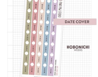 Practical Magic Hobonichi weeks Date Covers - planner sticker sheet.