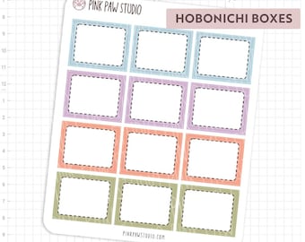 Summer Market - June theme Boxes planner sticker sheet, Hobonichi, Kinbor, Happy planner, Bullet journal.