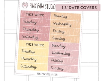 Date Covers - Planting Time Collection (1,3 "und 1,5 ") Planer Aufkleberblatt