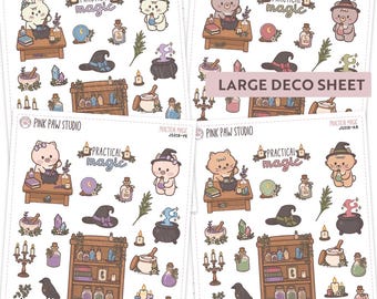 Practical Magic Journal stickers, Hobonichi, Kinbor, Happy planner, Bullet journal.