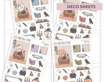 Practical Magic Deco planner sticker sheet, Hobonichi, Kinbor, Happy planner, Bullet journal.