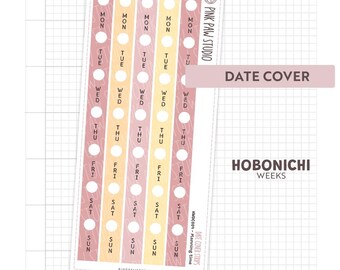 Planen Zeit Hobonichi Wochen Date Covers - Planer Aufkleber Bogen.