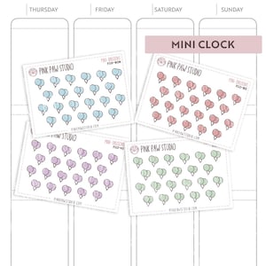 Mini Balloons - Minimal planning sticker sheet, Hobonichi cousin or weeks, Kinbor, Happy planner, Bullet journal.