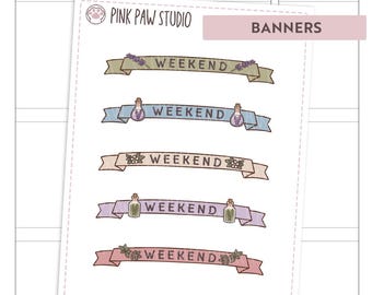 Weekend banner -Practical Magic, Hobonichi, Kinbor, Erin Condren, Bullet journal.