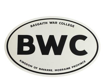 Imán para coche de Basgaith War College/pegatina de destino resistente a la intemperie