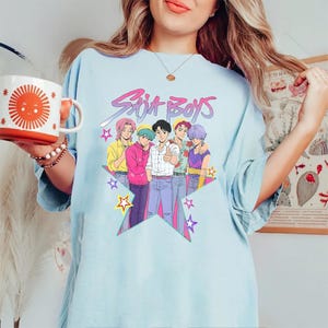 Saja Boys Boy Band Shirt, Kpop Demon Hunters Movie Shirt, Bootleg Retro Movie Shirt, Demon Hunters Merch Shirt, Demon Hunter Movie Shirt