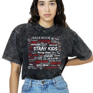 Stray Kids dominATE World Tour US 2025 MINERAL Wash Tee, Stray Kids Member Tee, Stray Kids ATE, Stray Kids Hop Album Shirt, Mixtape DominAte