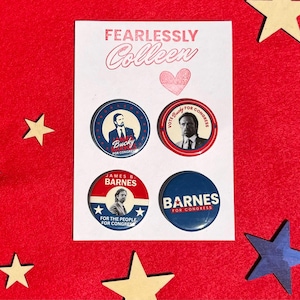 Bucky Barnes for Congress Pinback Buttons
