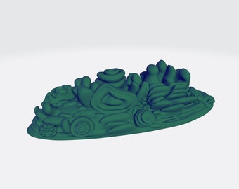Coral Reef terrain mini: FDM 3D Print STL digital File