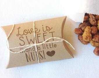 Cute bridal shower favors..Love is Sweet, and a little NUTS. Set of 20 Ready to ship. Beer Bridal Shower Favor.