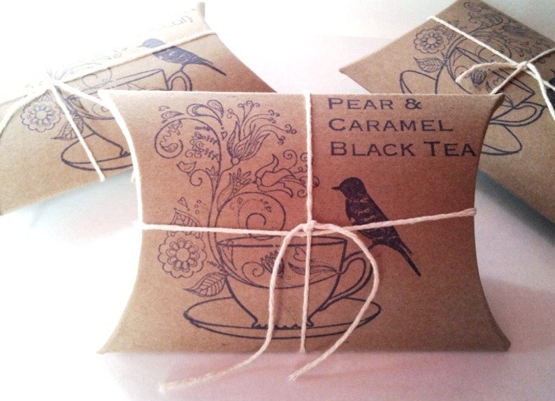 Tea Wedding Gifts Bridal Shower Favors tea party favors Set of 20 w Custom Stamp.