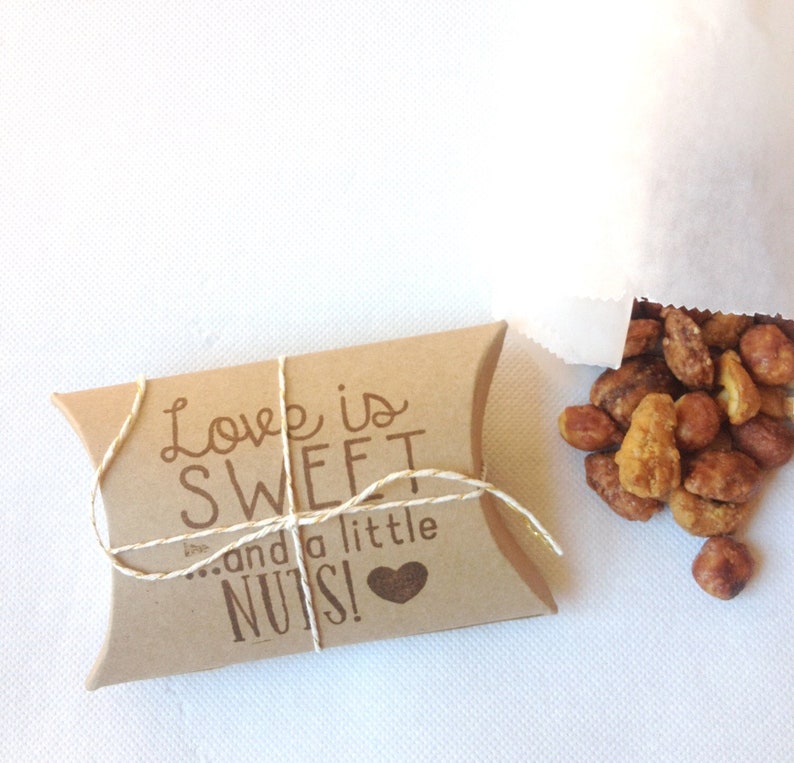 Cute Bridal Shower Favors..love is Sweet and a Little NUTS. Etsy