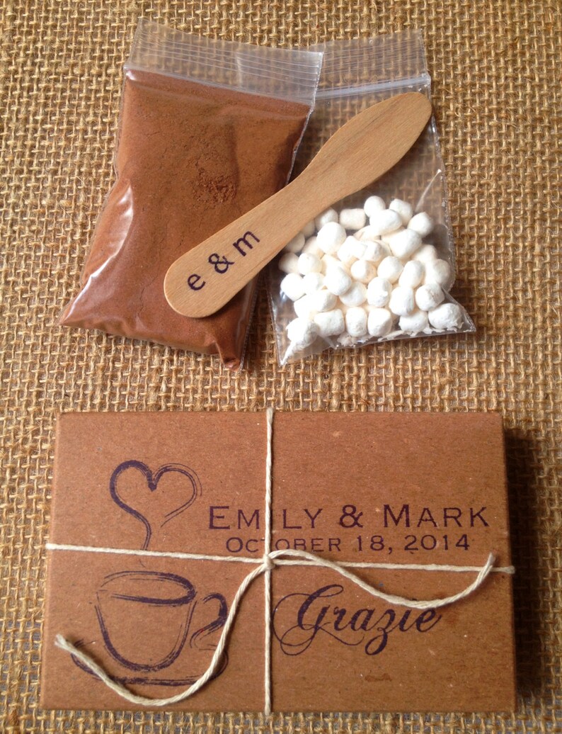Unique Hot Chocolate Wedding Favors. Homemade Hot Cocoa Etsy