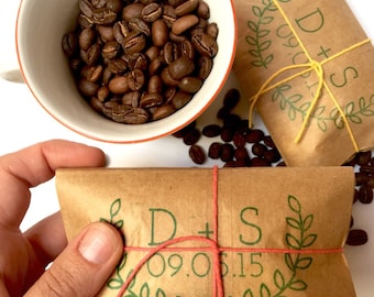 100 kundenspezifische Gastgeschenke. Frisch gerösteter Kaffee Gastgeschenke. Firmengeschenke.