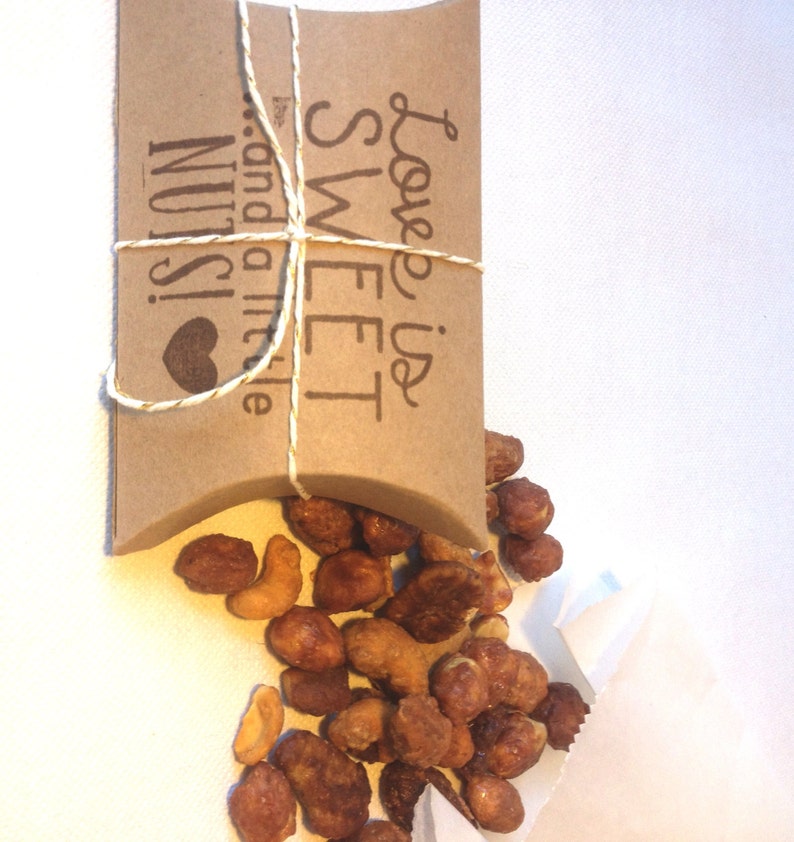 Cute Bridal Shower Favors..love is Sweet and a Little NUTS. Etsy