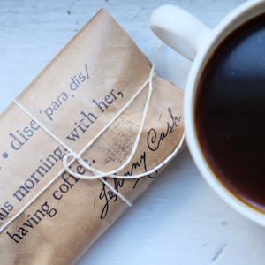 100 Custom Coffee Wedding Favors. Freshly Roasted Coffee Favors. Hand-Stamped. Made to Order. Unique to you. image 3