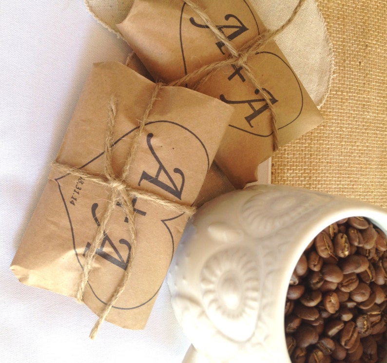 Coffee Wedding Favors. Set of 50 customized favors. image 2