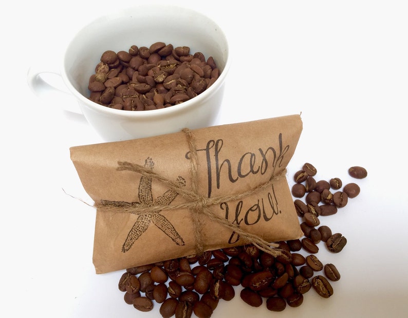 Rustic Wedding Favors. Freshly roasted coffee favors with custom stamp. Made to order. Set of 50. image 3
