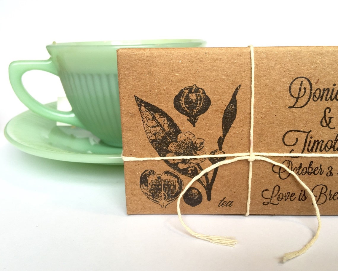Bridal Shower Tea Party Favors // Customized // Organic // Etsy