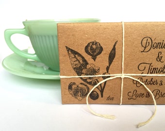Bridal Shower Tea Party Favors // customized // organic // unique ...set of 20
