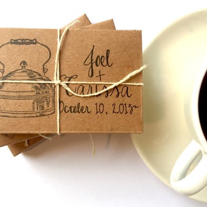 Favores de boda de té // regalos de boda rústicos de invierno // personalizados // orgánicos // ecológicos // únicos ... conjunto de 20 imagen 1