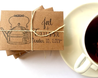 Tea wedding favors // rustic winter wedding gifts // custom // organic // eco-friendly // unique ...set of 20