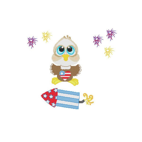 Plastic Canvas Independence day...Eagle, Firecracker & FireWorks Wall Hangings Instant Download