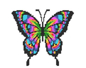 Plastic Canvas Tent Stitch Beauty Butterfly Wall Hanging PDF FORMAT Instant Download