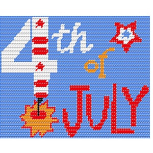 Plastic Canvas Celebrate Independence Day Wall Hanging Instant Download