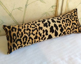 leopard bolster pillow