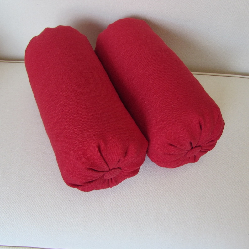 LIPSTICK RED Linen Bolster Pillow 6x14 6x16 6x18 6x20 6x22 Etsy