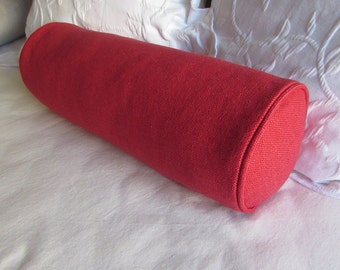 7x20 RED bolster pillow includes insert