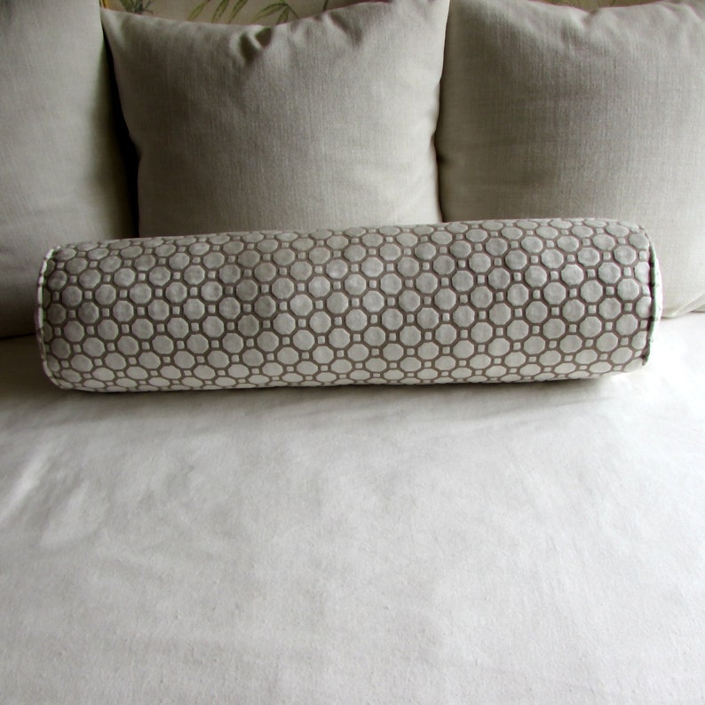 Pearl raised velvet GRAND BOLSTER 8x36 pillow includes insert Etsy