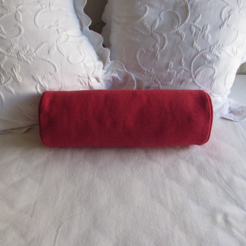 7x20 RED bolster pillow includes insert Etsy