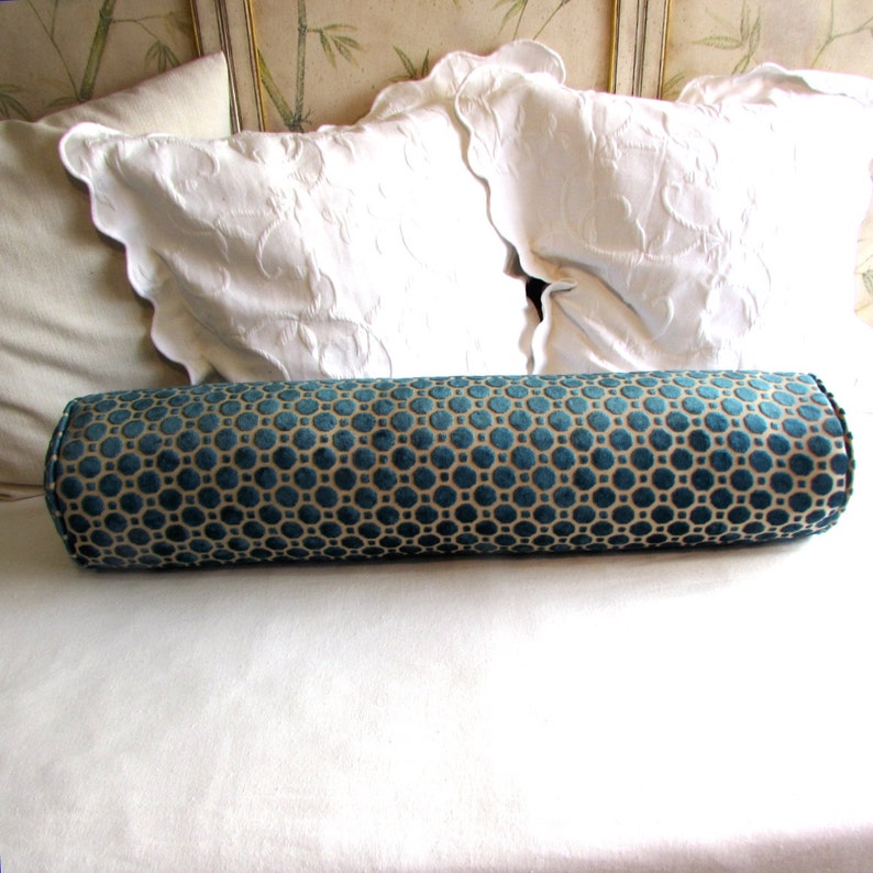 VELVET TURQUOISE Daybed size 8x30 bolster pillow includes Etsy