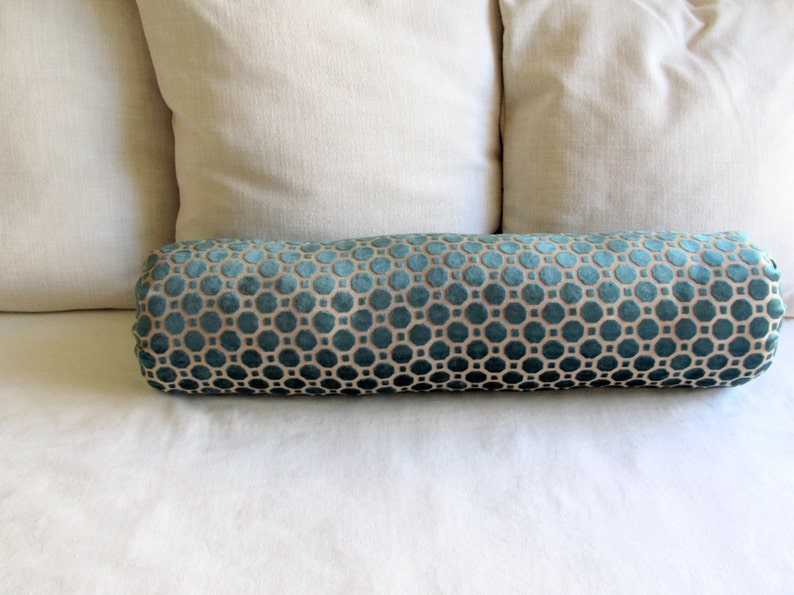 TURQUOISE BLUE Single bolster pillow 8x30also available in Etsy